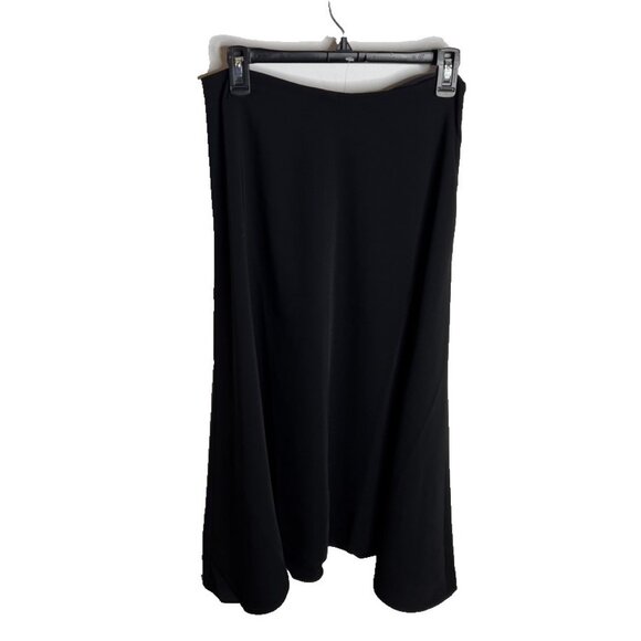 Madewell $118 Asymmetric Midi Skirt Black Size 4 NT389 - Picture 5 of 6